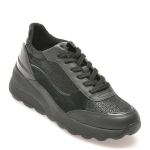 Pantofi casual GEOX negri, D45WAA, din piele naturala, dama