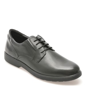 Pantofi casual GEOX negri, U35EFA, din piele naturala, barbat