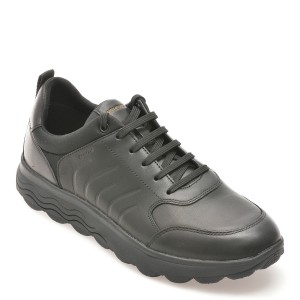 Pantofi casual GEOX negri, U46BYB, din piele naturala, barbat