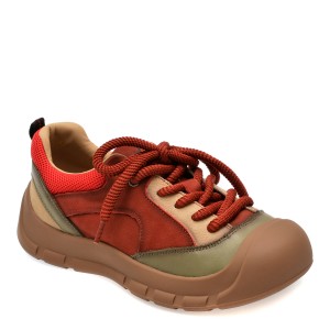 Pantofi casual GRYXX rosii, 7101, din piele naturala, dama