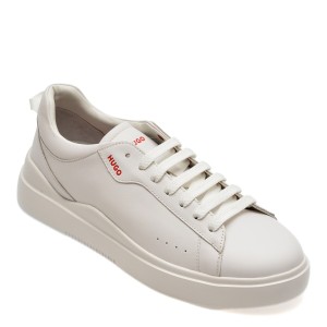 Pantofi casual HUGO albi, 9261, din piele naturala, barbat
