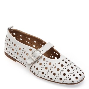 Pantofi casual IMAGE albi, 8034, din piele naturala, dama