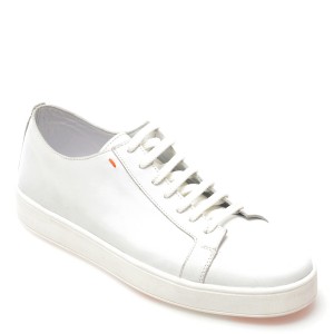 Pantofi casual OTTER albi, MYS03, din piele naturala, barbat