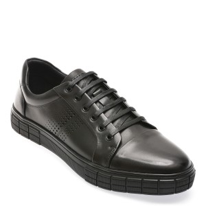 Pantofi casual OTTER negri, 113212, din piele naturala, barbat