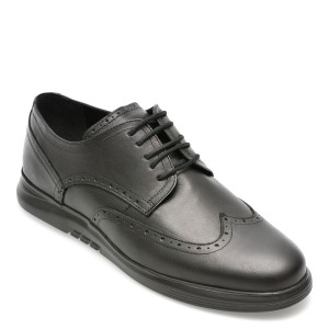 Pantofi casual OTTER negri, 20246, din piele naturala, barbat