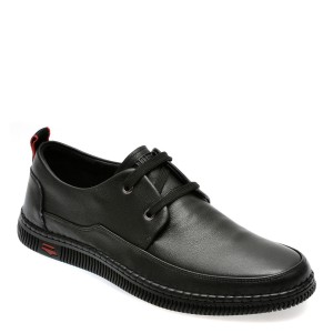 Pantofi casual OTTER negri, 27593, din piele naturala, barbat