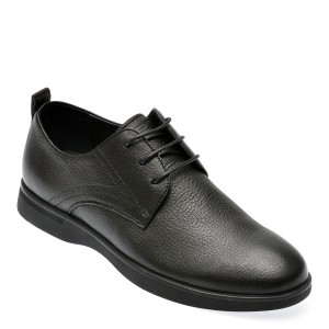 Pantofi casual OTTER negri, 2816, din piele naturala, barbat