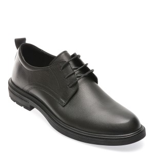 Pantofi casual OTTER negri, A60, din piele naturala, barbat