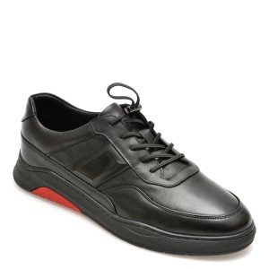 Pantofi casual OTTER negri, NR02, din piele naturala, barbat