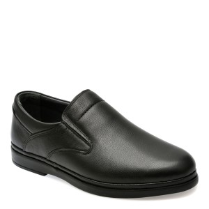 Pantofi casual OTTER negri, SH303, din piele naturala, barbat