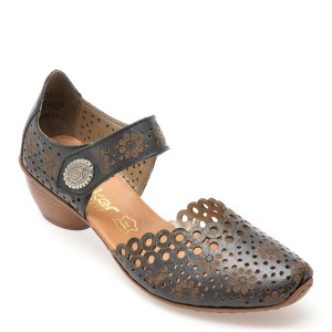 Pantofi casual RIEKER bleumarin, 437531,din piele naturala, dama