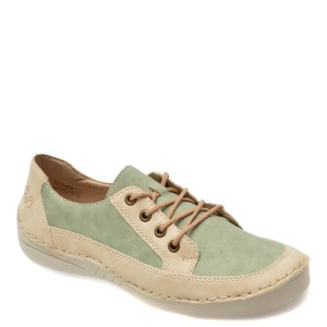 Pantofi casual RIEKER verzi, 52515, din piele ecologica, dama
