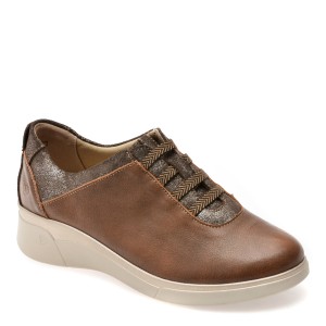 Pantofi casual SUAVE maro, 19005, din piele naturala, dama