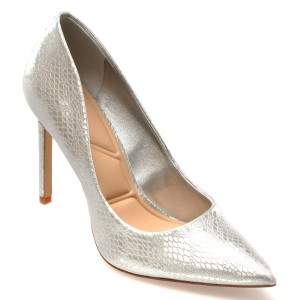 Pantofi eleganti ALDO argintii, 13741688, din piele ecologica, dama