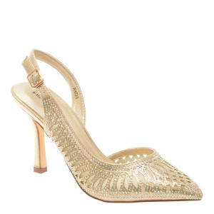 Pantofi eleganti EPICA BY MENBUR aurii, 24723, din material textil si piele ecologica, dama