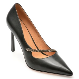 Pantofi eleganti EPICA negri, R21, din piele naturala, dama