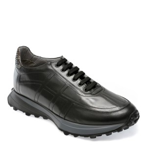 Pantofi EPICA negri, 66709, din piele naturala, barbat