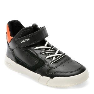 Pantofi GEOX negri, J36GWA, din piele ecologica, baiat