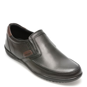 Pantofi OTTER negri, 220, din piele naturala, barbat