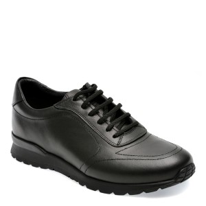 Pantofi OTTER negri, 54521, din piele naturala, barbat