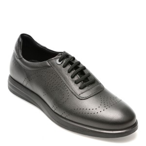Pantofi OTTER negri, E881, din piele naturala, barbat