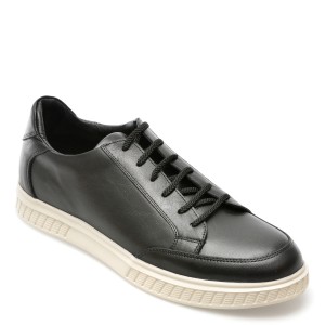 Pantofi OTTER negri, EF426, din piele naturala, barbat