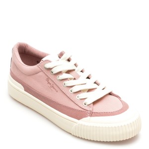 Pantofi PEPE JEANS roz, BEN ROAD,  din material textil, dama