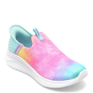 Pantofi SKECHERS multicolor, ULTRA FLEX 3.0, din material textil, fetita