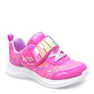 Pantofi SKECHERS roz, JUMPSTERS 2.0, din piele ecologica, fetita