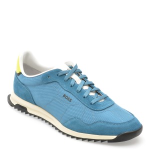 Pantofi sport BOSS albastri, 7276, din material textil, barbat