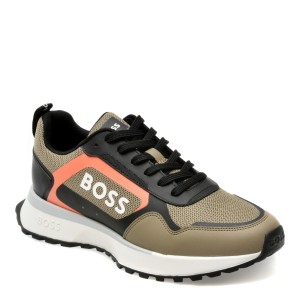 Pantofi sport BOSS kaki, 73001, din piele ecologica, barbat