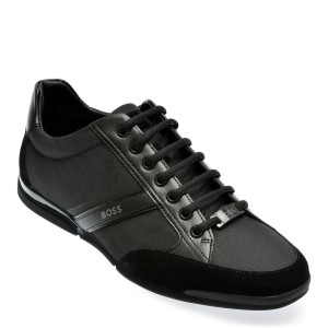 Pantofi sport BOSS negri, 8265, din material textil, barbat