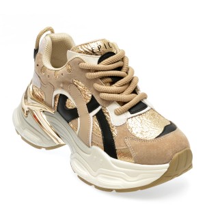 Pantofi sport EPICA aurii, 20262, din material textil, dama