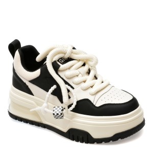 Pantofi sport GRYXX alb-negru, 2822, din piele naturala, dama
