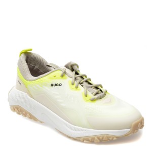 Pantofi sport HUGO albi, 7156, din piele ecologica, barbat