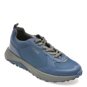 Pantofi sport HUGO bleumarin, 3874, din material textil si piele ecologica, barbat