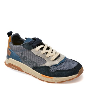 Pantofi sport JEEP albastri, 41020, din material textil, barbat