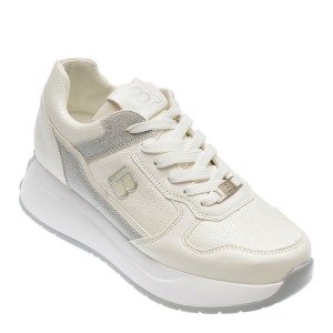 Pantofi sport LAURA BIAGIOTTI albi, 8412, din material textil, dama