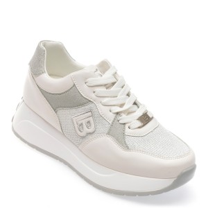 Pantofi sport LAURA BIAGIOTTI albi, 8414, din material textil, dama