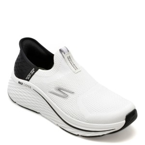 Pantofi sport SKECHERS alb-negru, MAX CUSHIONING ELITE 2.0, din material textil, dama