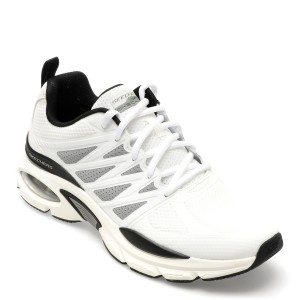 Pantofi sport SKECHERS albi, SKECH-AIR VENTURA, din material textil, barbat