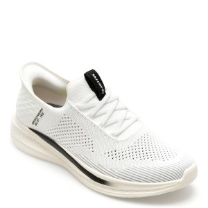 Pantofi sport SKECHERS albi, SLADE, din material textil, barbat
