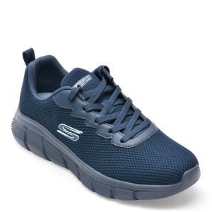 Pantofi sport SKECHERS bleumarin, BOBS B FLEX B FLEX, din material textil, barbat