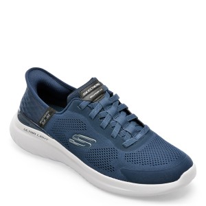 Pantofi sport SKECHERS bleumarin, BOUNDER 2.0, din piele ecologica, barbat