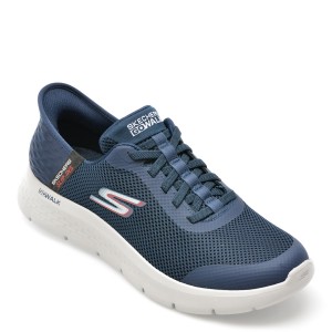 Pantofi sport SKECHERS bleumarin, GO WALK FLEX, din material textil, barbat