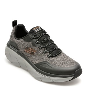 Pantofi sport SKECHERS gri, D LUX WALKER 2.0, din material textil, barbat