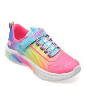 Pantofi sport SKECHERS multicolor, RAINBOW CRUISERS, din material textil, fetita