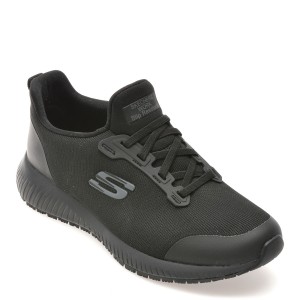 Pantofi sport SKECHERS negri, 77222EC, din material textil, dama