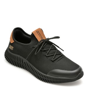 Pantofi sport SKECHERS negri, BOBS GEO, din material textil, barbat