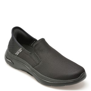 Pantofi sport SKECHERS negri, GO WALK ARCH FIT 2.0, din piele ecologica, barbat